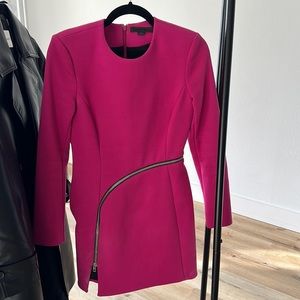 Alexander Wang Pink Crepe Zipper Mini